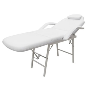 Scaun/pat pentru masaj/cosmetica reglabil alb - Img 2