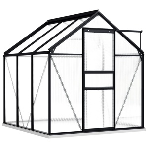 Seră cu cadru de bază, antracit, 3,61 m², aluminiu - Img 2