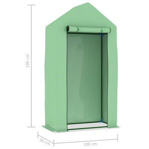 Seră cu cadru din oțel, 0,5 m², 1 x 0,5 x 1,9 cm - Img 9
