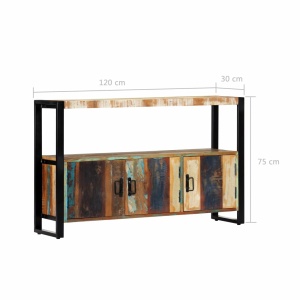 Servantă, 120 x 30 x 75 cm, lemn masiv reciclat - Img 6