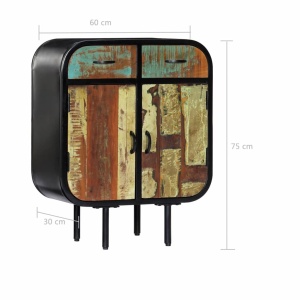 Servantă, 60x30x75 cm, lemn masiv reciclat - Img 5