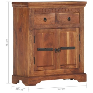 Servantă, 63 x 30 x 75 cm, lemn masiv de acacia - Img 11