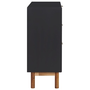 Servantă, 90 x 33,5 x 80 cm, lemn masiv de acacia și MDF - Img 4