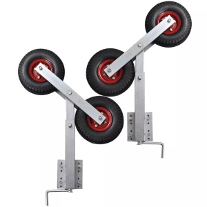 Set 2 suporturi cu roți duble pentru remorcă de barcă 59 - 84 cm - Img 4