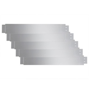 Set 5 separatoare flexibile oțel galvanizat 100 x 15 cm pentru gazon - Img 2