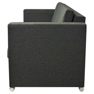 Set canapele, 2 piese, gri inchis, material textil - Img 6