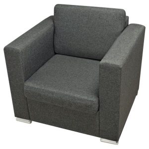 Set canapele, 3 piese, gri inchis, material textil - Img 5