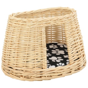 Set coșuri pisici cu perne 3 piese 47x34x60 cm salcie naturală - Img 11