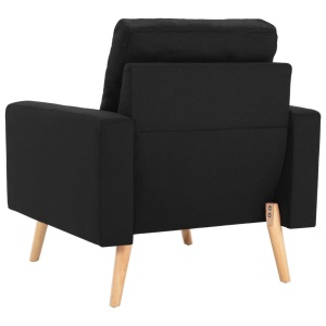 Set de canapele, 2 piese, negru, material textil - Img 6