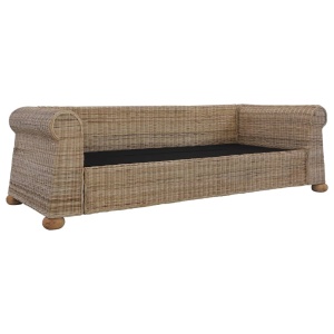 Set de canapele cu perne, 2 piese, natural, ratan - Img 12