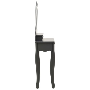 Set masă de toaletă cu taburet gri 50x59x136 cm lemn paulownia - Img 8