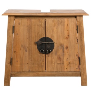 Set mobilier baie din lemn masiv de pin reciclat - Img 4