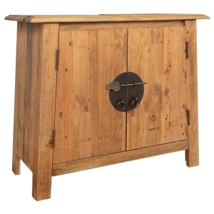 Set mobilier baie din lemn masiv de pin reciclat - Img 8