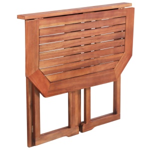 Set mobilier bistro, 2 piese, lemn masiv de acacia - Img 4