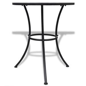 Set mobilier bistro, 3 piese, teracotă/alb, plăci ceramice - Img 3