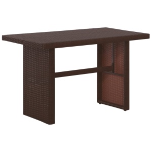 Set mobilier bistro cu perne, 3 piese, maro, poliratan - Img 7