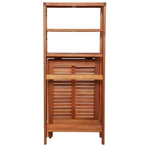 Set mobilier bistro pliabil, 3 piese, lemn masiv de acacia - Img 11