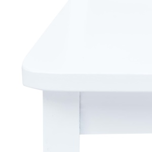 Set mobilier bucătărie, 5 piese, alb, lemn masiv de hevea - Img 7