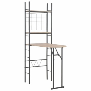 Set mobilier bucătărie, suport depozitare, 3 piese, MDF și oțel - Img 3
