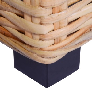 Set mobilier cu canapea 14 piese, culoare naturală, ratan - Img 10