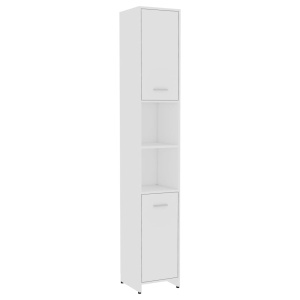 Set mobilier de baie, 3 piese, alb, PAL - Img 11