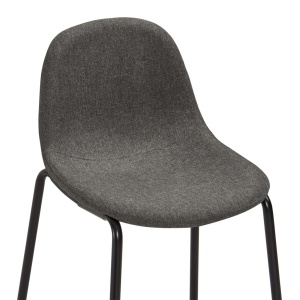 Set mobilier de bar, 5 piese, gri inchis, material textil - Img 11