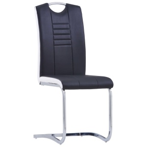 Set mobilier de bucătărie, 5 piese, negru, piele ecologică - Img 5