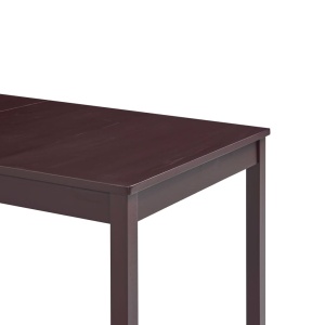Set mobilier de bucătărie, 7 piese, maro inchis, lemn de pin - Img 12