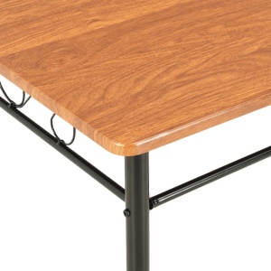 Set mobilier de bucătărie, 7 piese, maro, MDF și oțel - Img 6