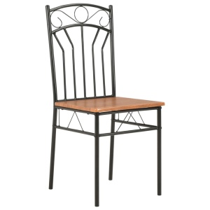 Set mobilier de bucătărie, 7 piese, maro, MDF și oțel - Img 12