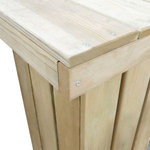 Set mobilier de exterior, 5 piese, lemn de pin tratat - Img 4