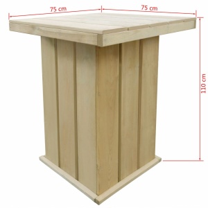 Set mobilier de exterior, 5 piese, lemn de pin tratat - Img 5