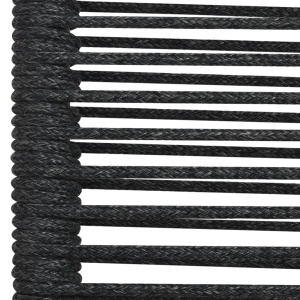 Set mobilier de exterior, 7 piese, negru, frânghie și oțel - Img 11