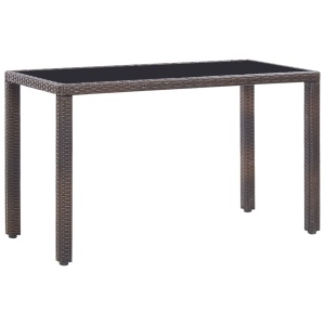 Set mobilier de exterior cu perne, 5 piese, maro, poliratan - Img 3