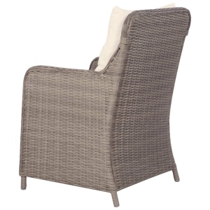 Set mobilier de exterior cu perne, 9 piese, maro, poliratan - Img 10