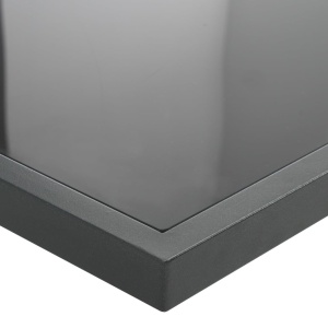 Set mobilier de exterior cu perne, 9 piese, negru, poliratan - Img 2
