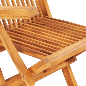 Set mobilier de exterior pliabil, 7 piese, lemn masiv de tec - Img 10