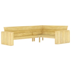 Set mobilier de grădină, 2 piese, lemn de pin tratat - Img 3