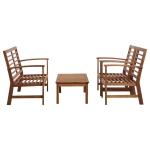 Set mobilier de grădină, 4 piese, lemn masiv de acacia - Img 3