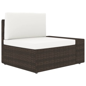 Set mobilier de grădină, 4 piese, maro, poliratan - Img 7