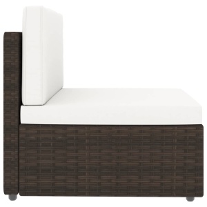 Set mobilier de grădină, 4 piese, maro, poliratan - Img 8