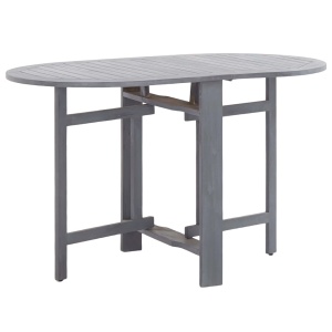Set mobilier de grădină, 5 piese, gri, lemn masiv de acacia - Img 2