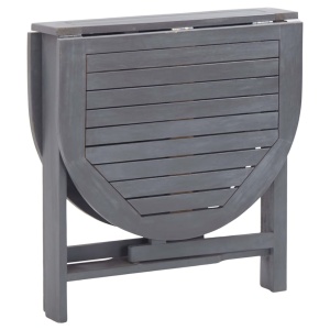 Set mobilier de grădină, 5 piese, gri, lemn masiv de acacia - Img 6