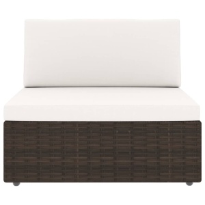 Set mobilier de grădină, 5 piese, maro, poliratan - Img 3