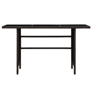 Set mobilier de grădină cu perne, 3 piese, maro, poliratan - Img 7