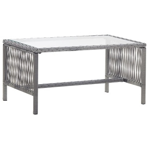 Set mobilier de grădină cu perne, 4 piese, antracit, poliratan - Img 3