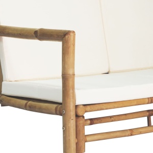 Set mobilier de grădină cu perne, 4 piese, bambus - Img 8
