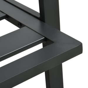 Set mobilier de grădină cu perne, 5 piese, gri inchis, aluminiu - Img 11