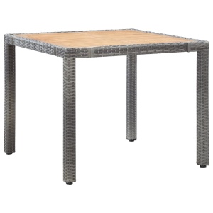 Set mobilier de grădină cu perne, 5 piese, gri, poliratan - Img 2