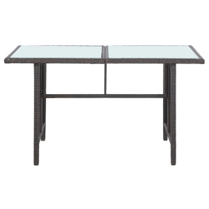 Set mobilier de grădină cu perne, 5 piese, maro, poliratan - Img 10